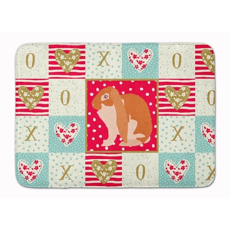 Carolines Treasures 19 x 27 in. English Lop Rabbit Love Machine Washable Memory Foam Mat CK5389RUG